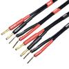 CNCESS CESS-119-6f Banana Plugs to Pin Type Plugs 12AWG 680 Strand Count Super Soft Silicone Wire Speaker Cable (6 Feet) view 3