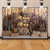 DORCEV 10x8ft Miss to Mrs Backdrop for Bridal Shower Party Decor Rustic Brown Wooden Wheel Wooden Wall Photography Background Decoration American Western Cowboy Wedding Engagement Bokeh Photo Props view 4