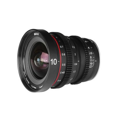 Meike 10mm T2.2 Large Aperture Manual Focus Low Distortion 6K Mini Prime Cine Lens for Micro Four Thirds Mount Cameras Compatible with Olympus Panasonic Lumix Cameras and BMPCC 4K Zcam E2 GH5 GH6 GH7