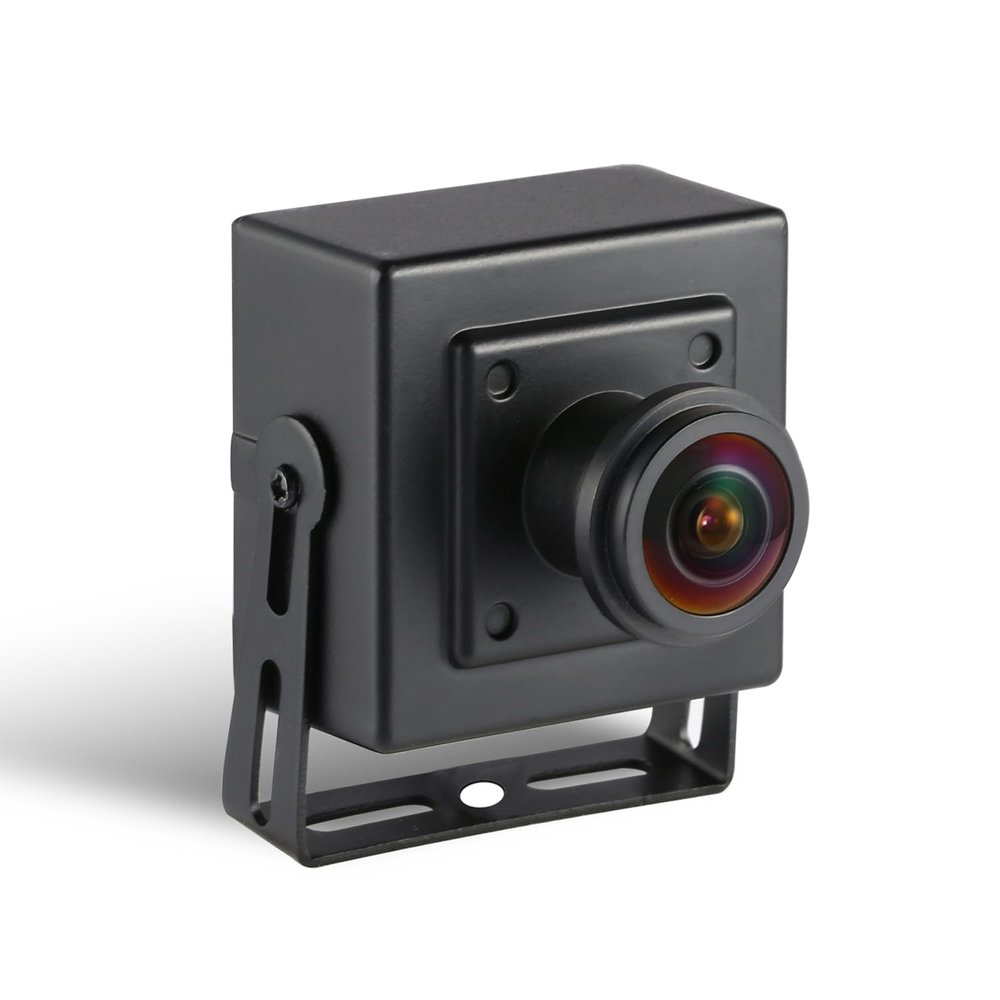 REVODATA 5MP POE IP Mini Camera, Ultra HD 2880x1620P, 1.7mm Fisheye Lens(170FOV), Small Camera H.265 Surveillance Motion Detection, PC/Phone App(I706-3-P)