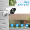 JouSecu 8CH Home Security Camera System, 8pcs Wired 3MP PoE IP Cameras for Outdoor and Indoor, One-Way Audio, 8 Channel NVR with 2TB HDD for 24-7 Recording, Night Vision view 2