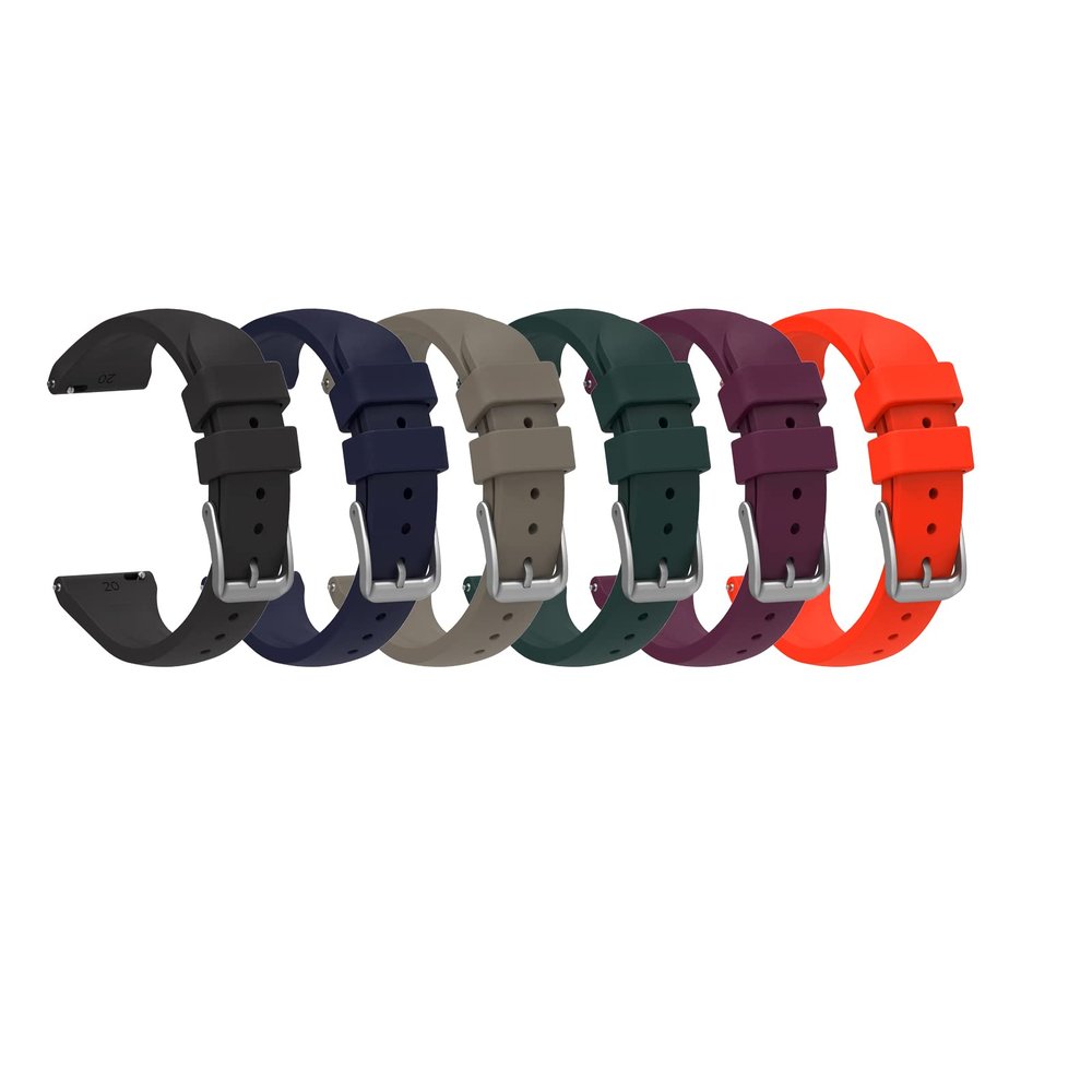 Chofit 6 Pack Bands Compatible with PUBU P20Z P9A Watch,20mm Sport Silicone Soft Replacement Band Wristband Compatible for PUBU P20Z P9A