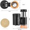 Microscope Kit 2 Pieces 60X Mini Pocket Microscope with 3 Light Portable Magnifing Glass Microscope Lens Adapters view 2