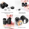 Microscope Kit 2 Pieces 60X Mini Pocket Microscope with 3 Light Portable Magnifing Glass Microscope Lens Adapters view 4