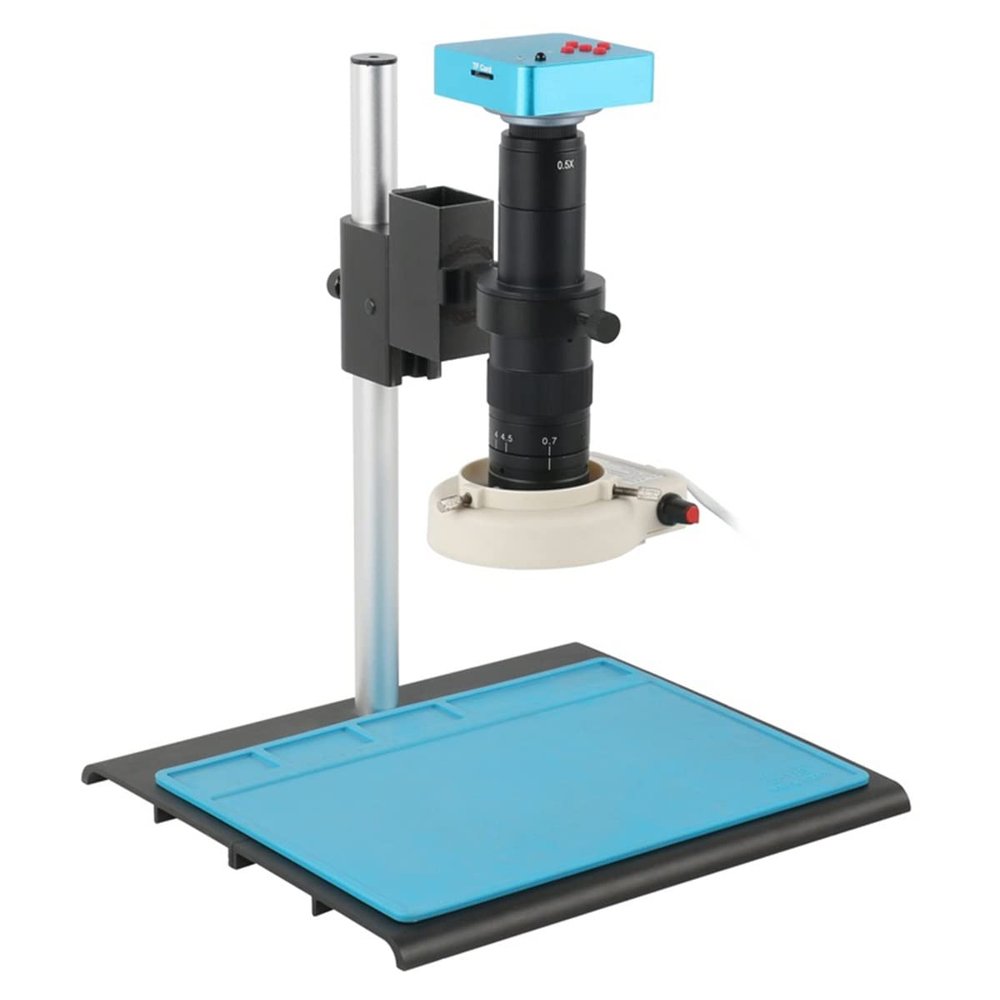 Microscope Accessories Kit 1080P 38MP 2K HDMI USB Industrial Electronic Video Microscope Camera 100X 180x Lens Microscope Slides (Color : D 180X Lens)