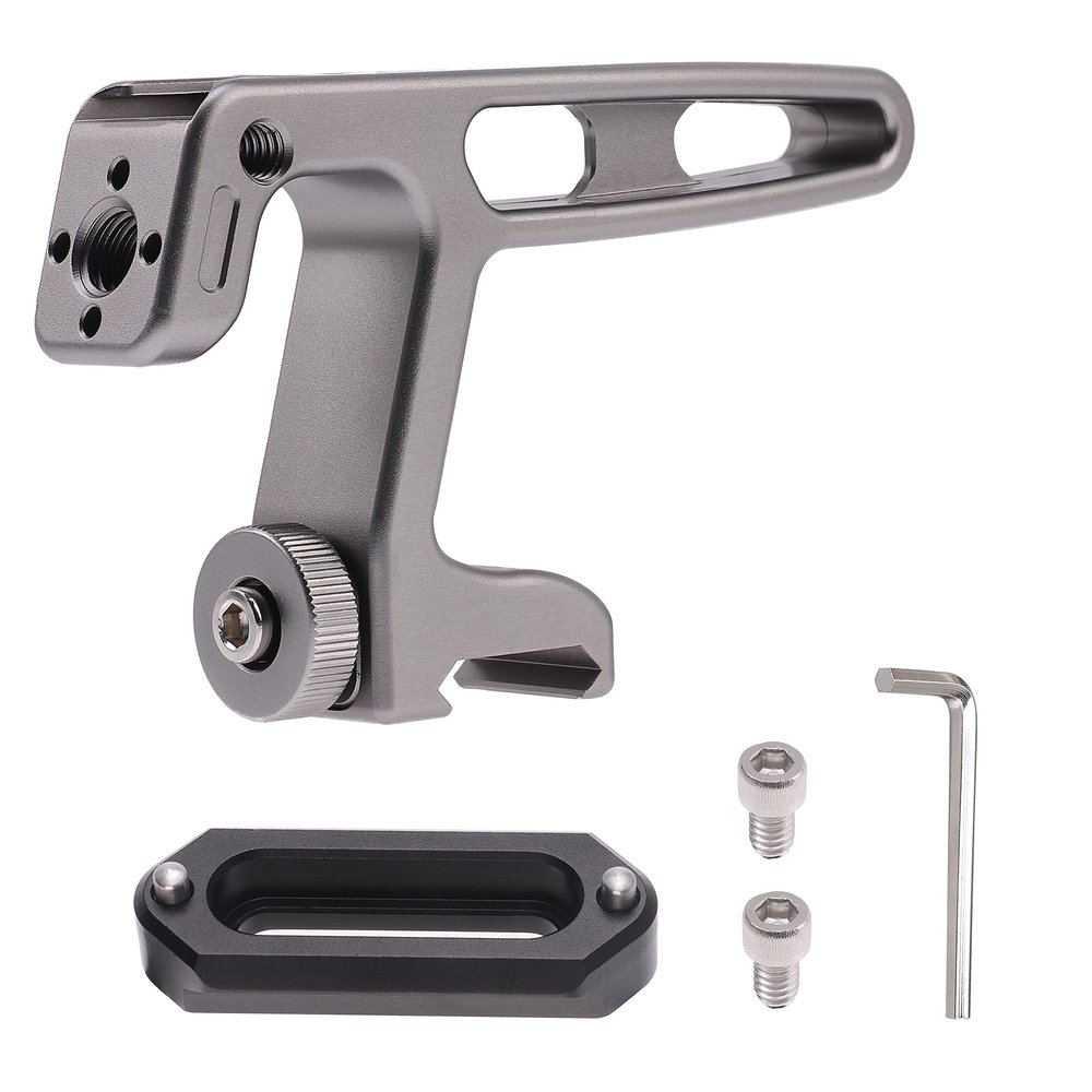FOTGA 4.2inch Top Handle Stabilizer with NATO Rail Clamp for Canon Nikon Sony DSLR Mirrorless Camera Cage Vlogging Shooting (Top Handle + NATO Rail)