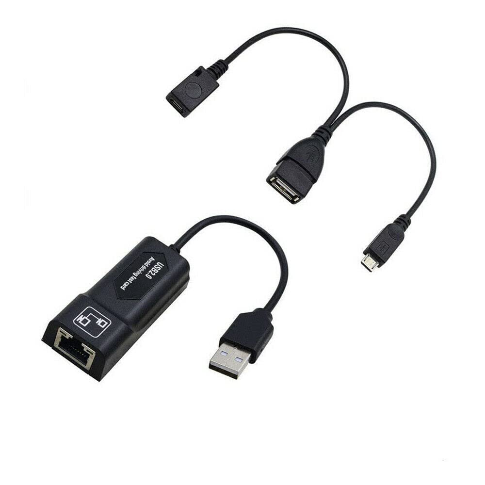 FYL ETHERNET Adapter & USB OTG Cable for Amazon Fire Stick 2nd Gen and 4K Firestick