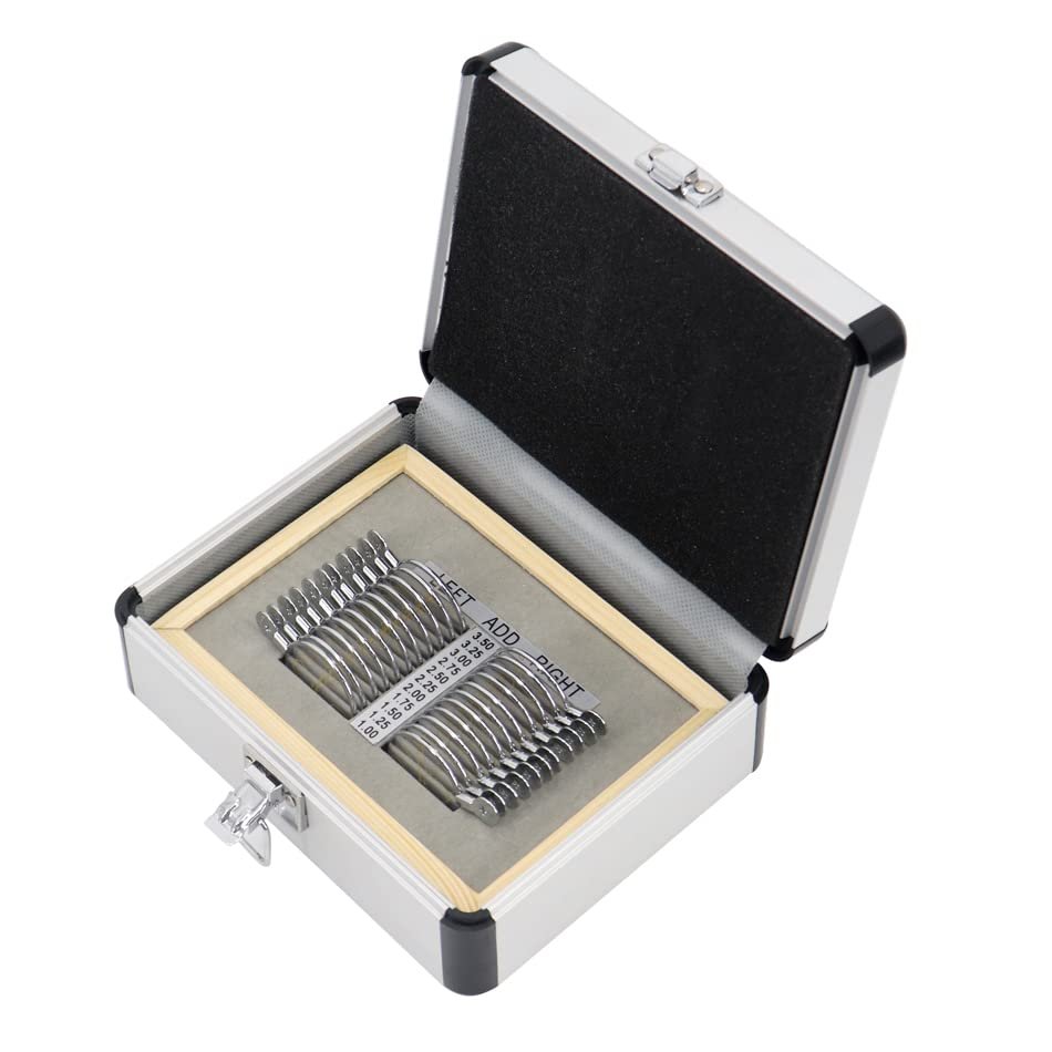 22PCS The Most Popular Optical Equipments Progressive Trial Lens Set Aluminium Tray and Case Ophthalmic (Color : Orange)