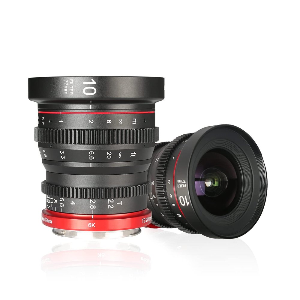 Meike 10mm T2.2 Manual Focus Wide Angle Mini Cinema Lens for Canon RF-Mount APS-C Cameras