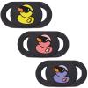 Veekyvicky Laptop Camera Cover Slide Webcam Cover for Privacy Fits for Mini PC, PC, Surface, Tablet, Desktop Computer, Smart phone - 3 Packs, Cool Duck view 1