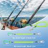 Woanger 6 Pack Fishing Lanyard Steel Wire Coiled Lanyard Tool Lanyards for Hand Tools Kayak Retractable Tool Leash Fishing Rod Safety Lanyards Gear with Alloy Clips for Pliers Boating(Green) view 2
