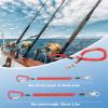 Woanger 6 Pack Fishing Lanyard Steel Wire Coiled Lanyard Tool Lanyards for Hand Tools Kayak Retractable Tool Leash Fishing Rod Safety Lanyards Gear with Alloy Clips for Pliers Boating(Red) view 2