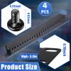 4 Pack 1U 19 Inch Cable Manager 24 Slot Horizontal Rack Mount Wire Management Server Rack Cable Management Metal Finger Duct Wire Organizer with Cover and Mounting Screws for Network Cabinet, Black view 3