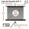 Elite Screens 55 inch UST Portable Projector Screen with Stand Tripod Height Adjustable 16:9 4K ALR Projector Screen Ultra Short Throw Indoor Movie Screen Home Theater - Light On CLR 3 TT55V-CLR3 view 2