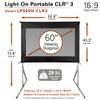 Elite Screens 60 inch UST Portable Projector Screen with Stand Foldable Height Adjustable 16:9 4K ALR Projector Screen Ultra Short Throw Indoor Movie Screen Home Theater - Light On CLR 3 LPS60H-CLR3 view 2
