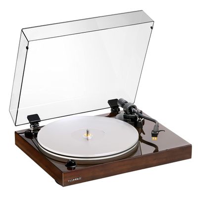 Fluance RT85N Reference High Fidelity Vinyl Turntable Record Player with Nagaoka MP-110 Cartridge, Acrylic Platter, Speed Control Motor, High Mass MDF Wood Plinth, Vibration Isolation Feet - Walnut