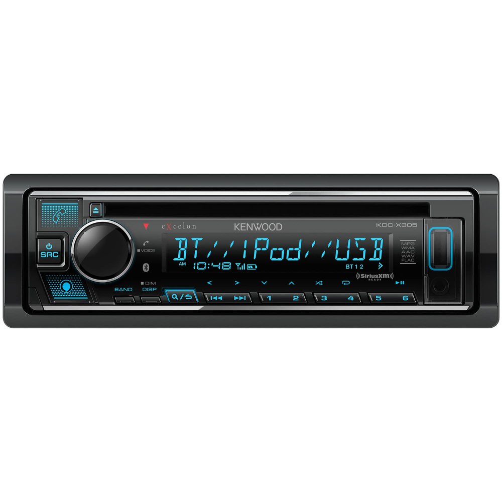 Kenwood KDC-X305 eXcelon CD Car Stereo Receiver w/Bluetooth Hands Free Calling, AM/FM Radio, USB, Amazon Alexa Built Ready, Variable Color Illumination