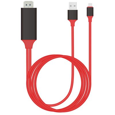 PRO USB-C HDMI Compatible with Motorola Edge 20 Pro at 4k with Power Port, 6ft Cable at Full 2160p@60Hz, 6Ft/2M Cable [RED/Thunderbolt 3 Compatible]