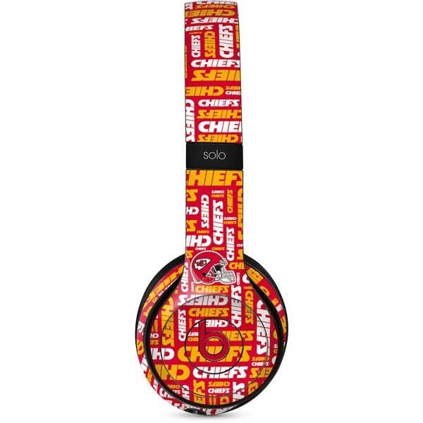 Skinit Decal Audio Skin Compatible with Beats Solo 3 Wireless - Officially Licensed NFL Kansas City Chiefs Red Blast Design