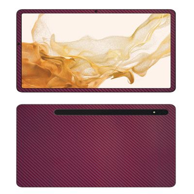 Decalrus - Protective Decal for The Samsung Galaxy Tab S8 (11" Screen) Tablet Wine Carbon Fiber Skin Skins Decal for case Cover wrap CFsamsungGalaxyTabS8Wine