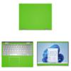 Decalrus - Protective Decal for The Dell Inspiron 7000 i7506 2-in-1 (15.6" Screen) Laptop Green Carbon Fiber Vinyl Cover wrap CFdellInspiron15_I7506Green view 1