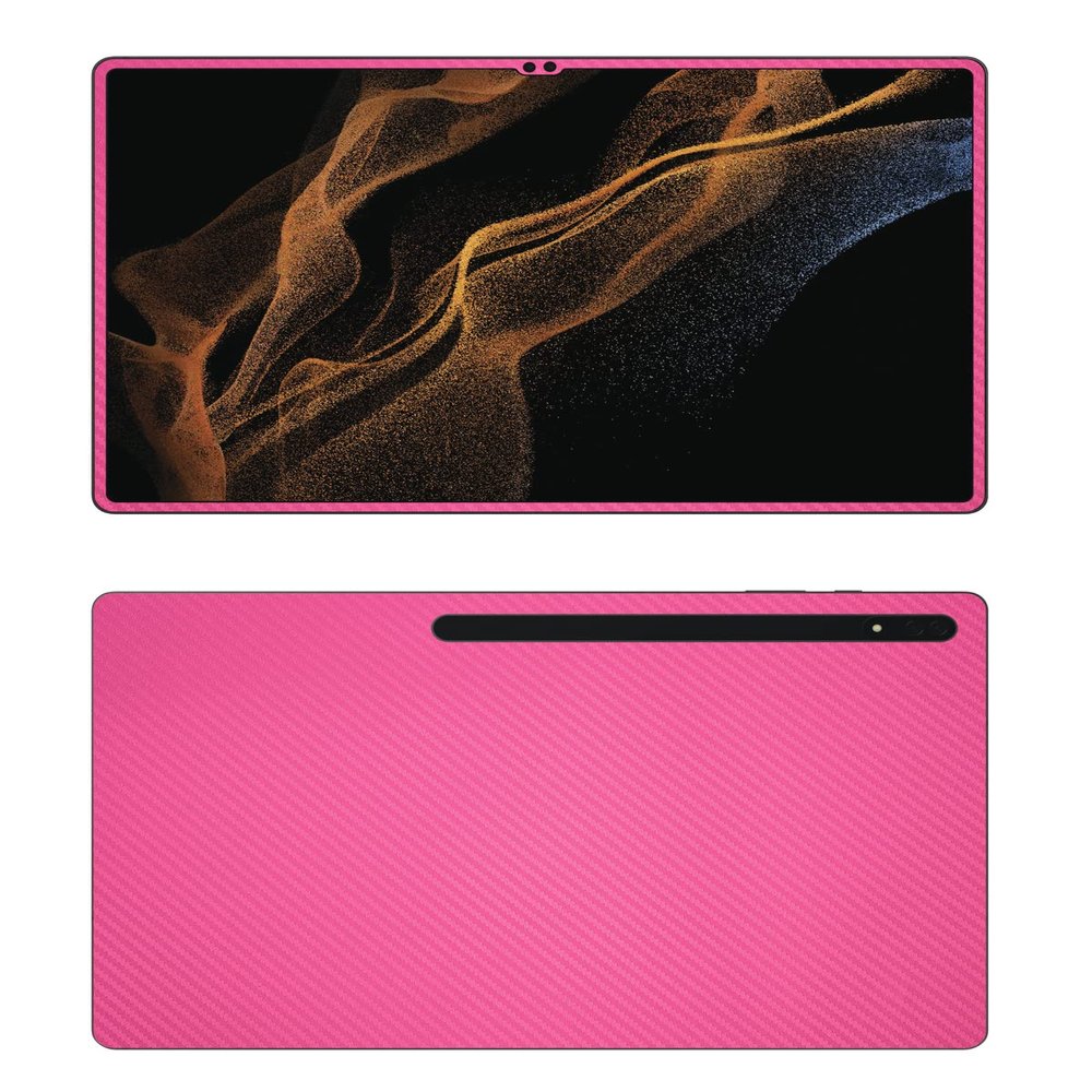 Decalrus - Protective Decal for The Samsung Galaxy Tab S8+ (12.4" Screen) Tablet Rose Carbon Fiber Skin Skins Decal for case Cover wrap CFsamsungGalaxyTabS8plusRose