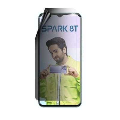 celicious Privacy Lite 2-Way Anti-Glare Anti-Spy Filter Screen Protector Film Compatible with Tecno Spark 8T