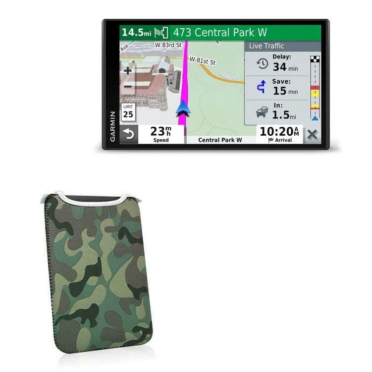 BoxWave Case Compatible with Garmin DriveSmart 65 - Camouflage SlipSuit, Slim Design Camo Neoprene Slip On Pouch