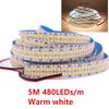 LED Strip Lights, SMD 2835 LED Tape 480leds/m, DC12V 24V 2400LEDs 16.4Ft High Density LED Light Strips Non-Waterproof IP21, Cool White 6500K (Warm White 12V) view 2