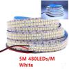 LED Strip Lights, SMD 2835 LED Tape 480leds/m, DC12V 24V 2400LEDs 16.4Ft High Density LED Light Strips Non-Waterproof IP21, Cool White 6500K (Warm White 12V) view 3