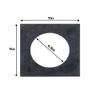 5x5 Mat For 7x7 Frame - Precut Black Suede Circle Shaped Photo Mat Board Opening - Acid Free Matte and Bevel Cut for Family Photos, Pack of 1 Matboard Show Kit With Acid Free Backing & Clear Bag view 3