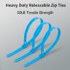 XINGO 100PCS 10 inch Black Releasable Cable Zip Ties Adjustable Wire Cable Ties, Reusable Zip Ties Tie Straps For Multi-Purpose Use Indoor And Outdoor Plastic Tie Wire view 3