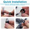Aviation Connector Plug,Lonlonty 4 Pcs 12mm 8 Pin Thread Male Socket Panel Aviation Wire Connector IP67 M12 8 Pin Circular Aviation Connector Plug view 3