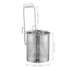 Operitacx Stainless Steel Hot-Pot Hanging Basket 6.49 Inch Hot Pot Strainer Basket for Noodles Dumplings Easy Clean Kitchen Tool view 3