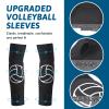 Minatee Volleyball Arm Sleeves Passing Hitting Forearm Sleeves with Protection Pads and Thumb Hole for Youth Girls Kids Women(4 Pair,12 Inch) view 3