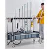 WXZX Movable Floor-Mounted Mop Rack Floor Standing Cleaning Tool Cart Storage,Broom and Mop Holder Put Wet Mops, for Garden Garage Schools, Hospitals, Factories, Hotels,Property Companies Restaurant view 1