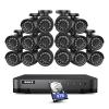 ANNKE 16CH 1080P Security Camera System Outdoor with 8TB Hard Drive, H.265+ 16Channel 5 in 1 CCTV DVR with 16PCS 1920TVL Surveillance Cameras, 100ft Night Vision, Motion Detection,Remote Access view 1