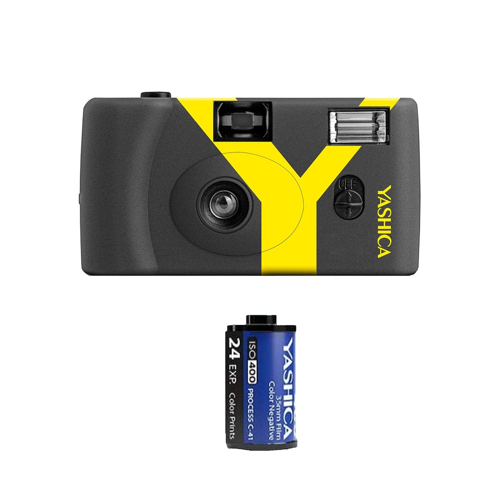 Yashica MF-1 35mm Film Camera w/film (Gray)