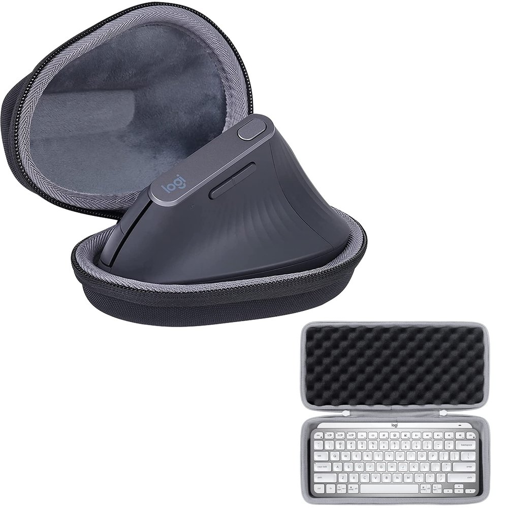 Hard Case for Logitech Vertical Ergo Mouse + MX Keys Keyboard