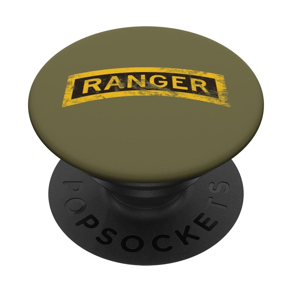 US Army Vintage Ranger Tab OD Green PopSockets Swappable PopGrip