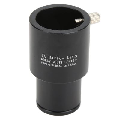 Barlow Lens 2X Full Multi Layer Coated Glass Telescope Barlow Lens for 0.965in Astrophotography Telescope Eyepiece Astronomical Photography