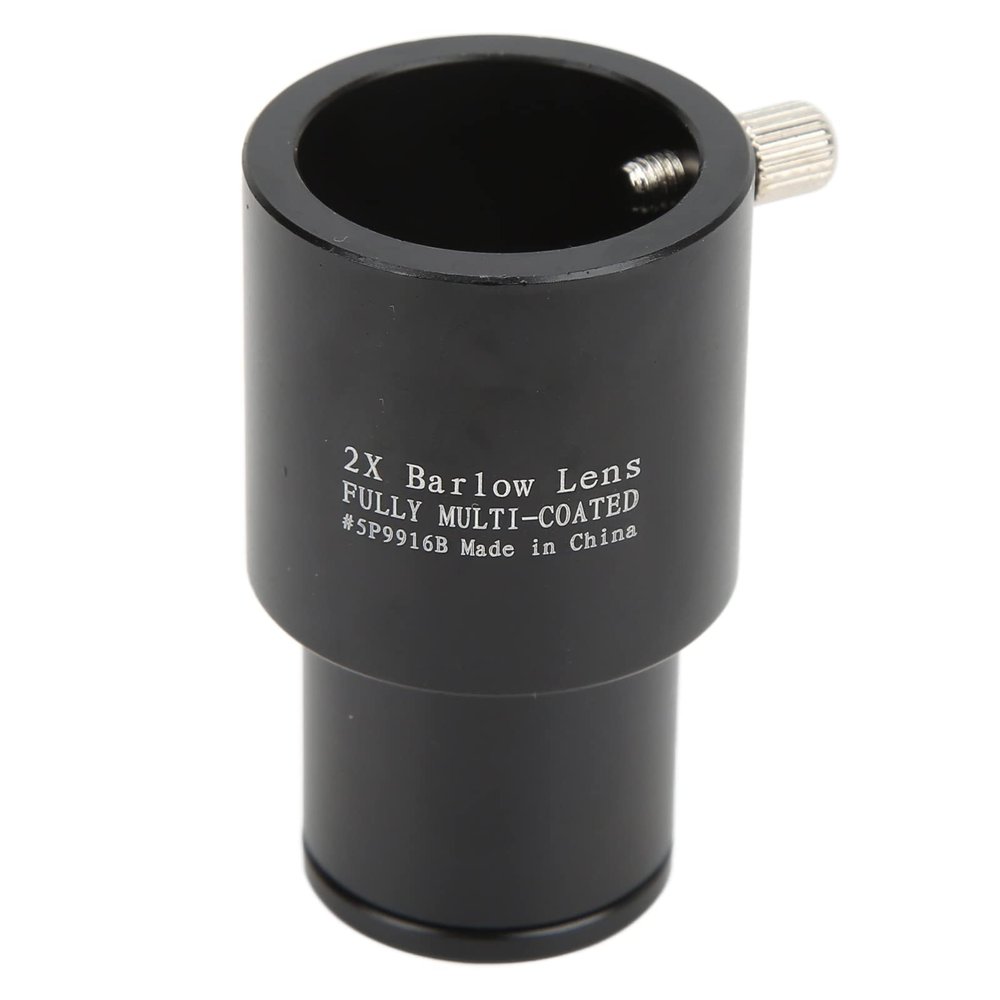 Barlow Lens 2X Full Multi Layer Coated Glass Telescope Barlow Lens for 0.965in Astrophotography Telescope Eyepiece Astronomical Photography