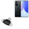 BoxWave Smart Gadget Compatible with Huawei nova 9 (6.57 in) - AllReader SD Card Reader, microSD Card Reader SD Compact USB - Jet Black view 1