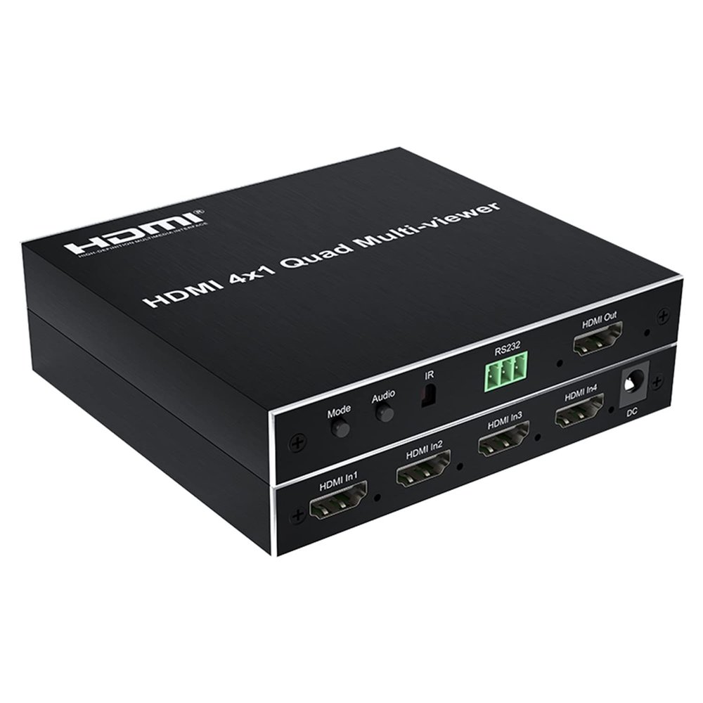 Screen SplitterHDMI 4x1 Multi-viewer 1080P 4 Channel Input HDMI Multiviewer 4x1 Quad Screen Splitter 4 in 1 Out Converter with Seamless Switch