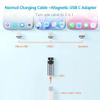SHEEAST USB C Magentic Adapter 540 Degree Rotation 3 in 1 QC 3.0 Fast Charging Max Support 3A, Grey view 2
