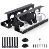 Cable Management Under Desk 2 Pack Under Desk Cable Management Tay Super Sturdy Metal Cable Raceway Tray for Cords/Power Strip (12.6 in)