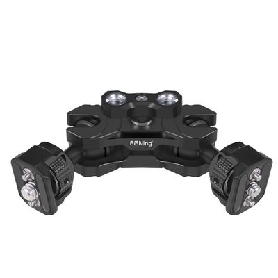 BGNing Multi-Function Dual Ball Head Magic Arm Mount Adapter with 1/4'' Screw for DSLR Cameras Fill Light Monitor (1/4 to 3/8 Black)