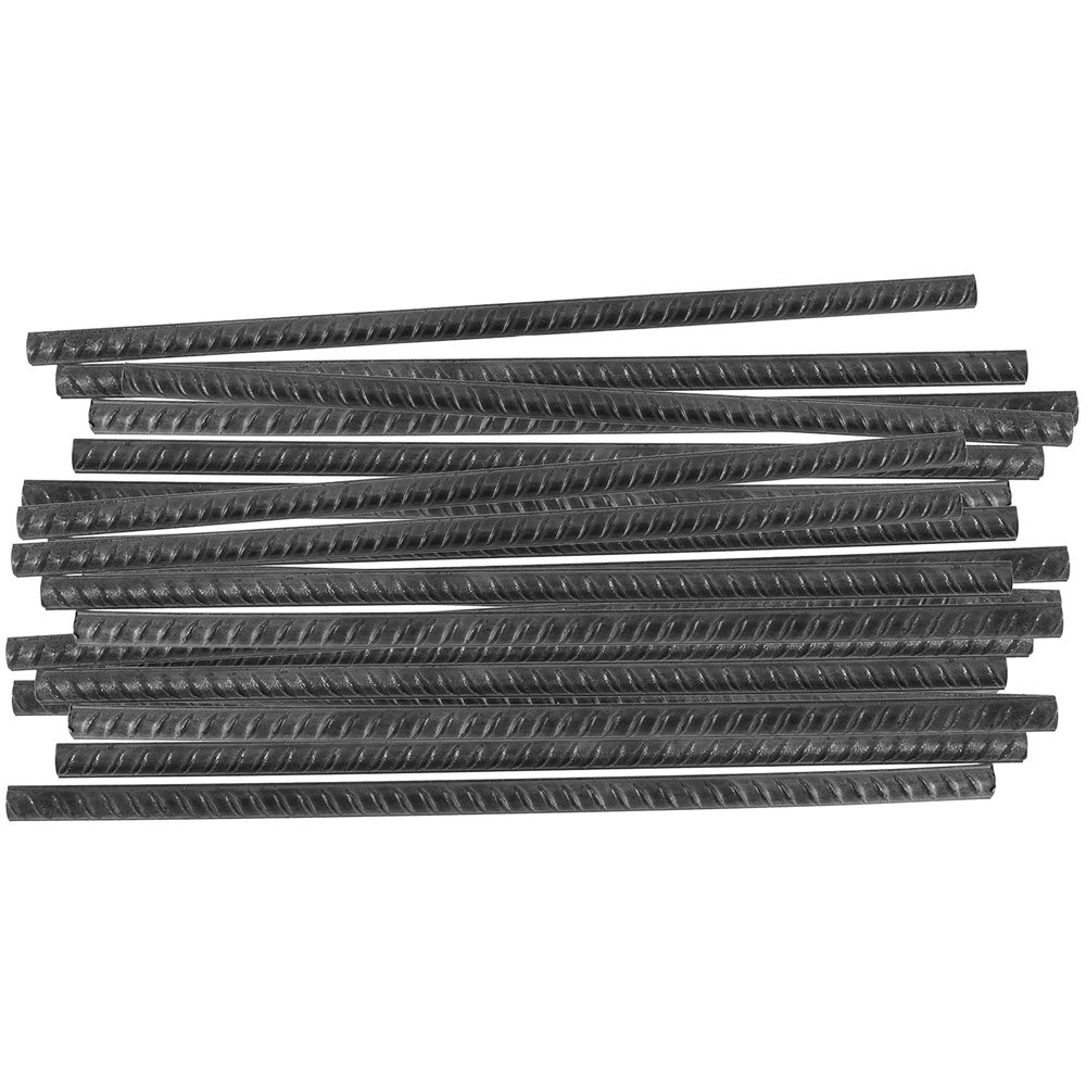 KOHAND 16 PCS 15 Inch Black Ground Rebar Stakes, Heavy Duty Hook Ground Anchors Stakes, Straight Metal Stakes for Concrete Forming, Camping Tent, Plant Stakes, 3/8 Thick