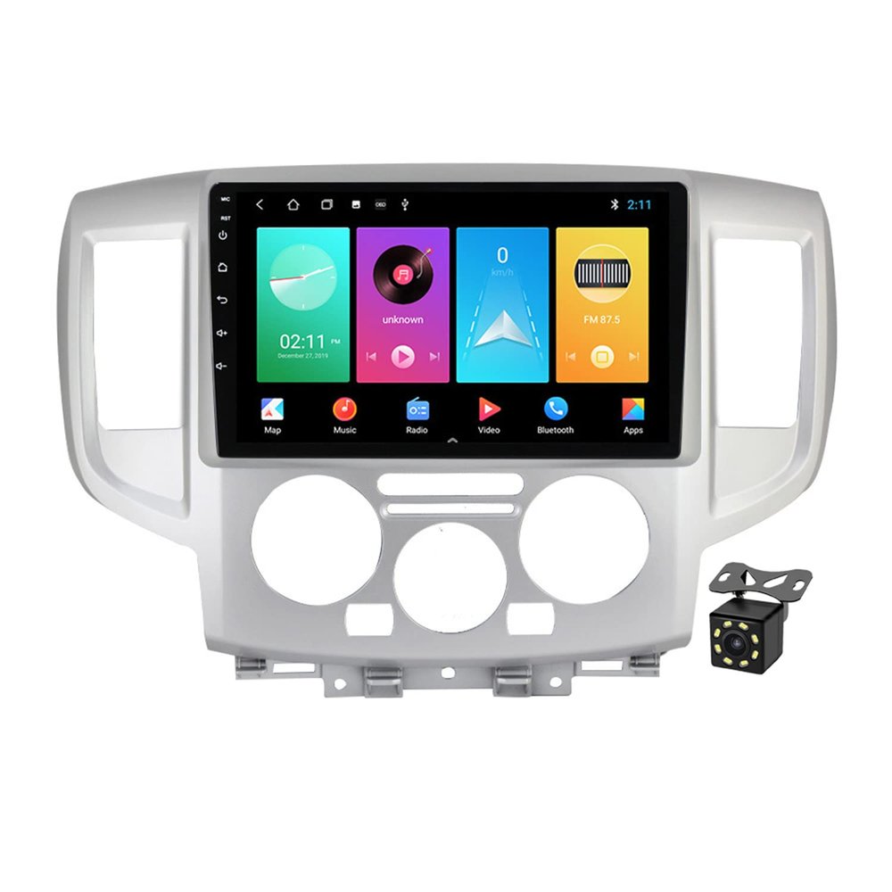 Charmstep Car Radio Stereo Android 11 for Nissan NV200 2011-2018 GPS Navigation 9" Touch Screen Multimedia Head Unit with BT/Steering Wheel Control/FM/WiFi/Mirror Link + Backup Camera,M100s/1+16g
