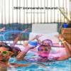 Floating Pool Speakers with Colorful LED Lights, IPX7 Waterproof Hot Tub Bluetooth Speaker, 10W Stereo Loud Sound, Built-in Mic, Portable Wireless Speakers for Shower Bathtub Beach Outdoor Swim-Blue view 2